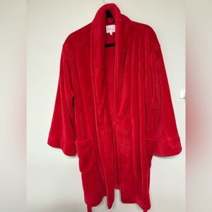 La SENZA Vibrant Red Plush Robe